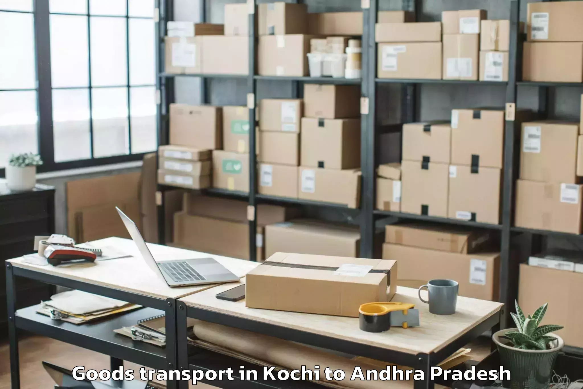 Reliable Kochi to Duvvur Goods Transport